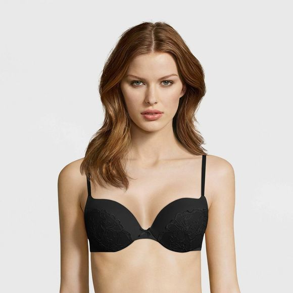 Maidenform Self Expressions Women's Natural Boost Push Up Bras 34C black 3201 - Picture 1 of 12